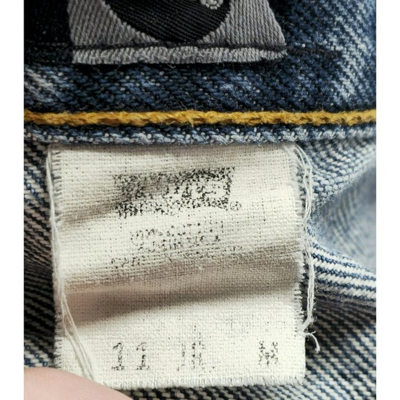 Levis Silvertab VTG 90's Hipster Flare‎ Distressed Blue Denim Jeans 11 JR M USA - Picture 7 of 13
